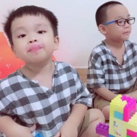 Review Áo Sơ Mi Trẻ Em Kẻ Sọc Caro Lớn Newkiz và Quần Dressy Short Trẻ Em Newkiz
